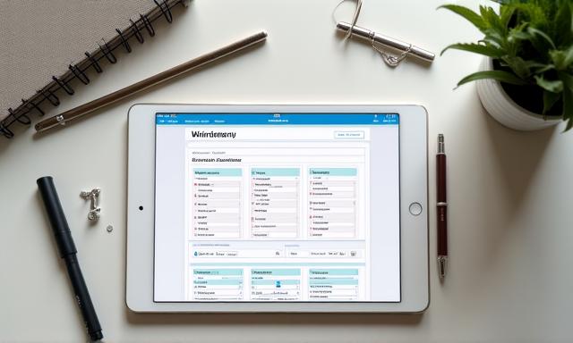 Moderner Webdesign-Entwurf auf einem Tablet